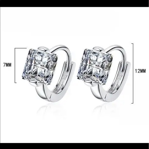 🌟 Hoop Huggie Earrings sterling silver - Picture 2 of 4